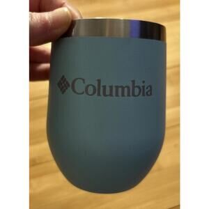 EUC Columbia Insulated Cocktail Wine Blue Tumbler Glass 12oz Tumbler